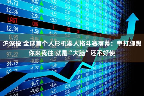 沪深投 全球首个人形机器人格斗赛落幕：拳打脚踢你来我往 就是“大脑”还不好使